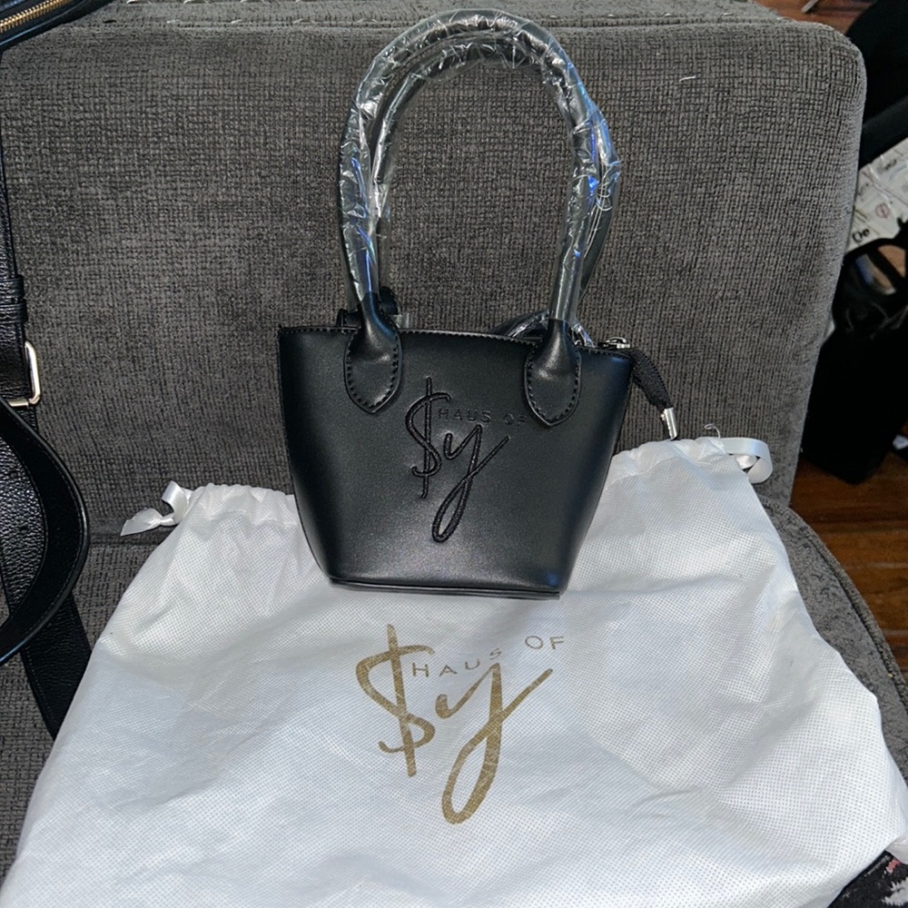 Mini Haus of Sy tote it’s really small comes with a strap also